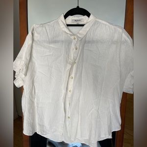 Madewell Linen-Blend Hilltop Shirt Size L